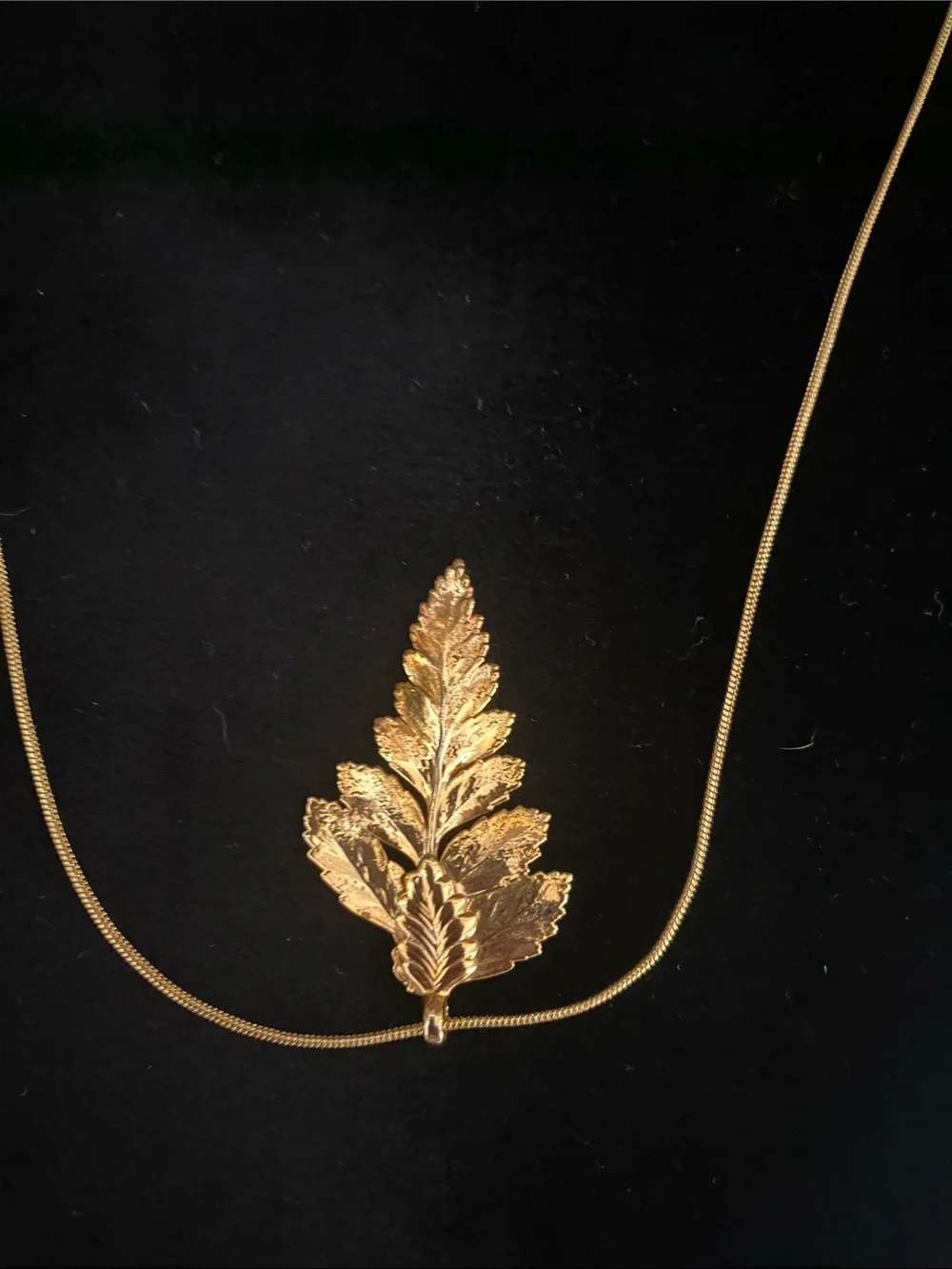 Gold Leaf Pendant Necklace - Elegant Women’s Jewelry